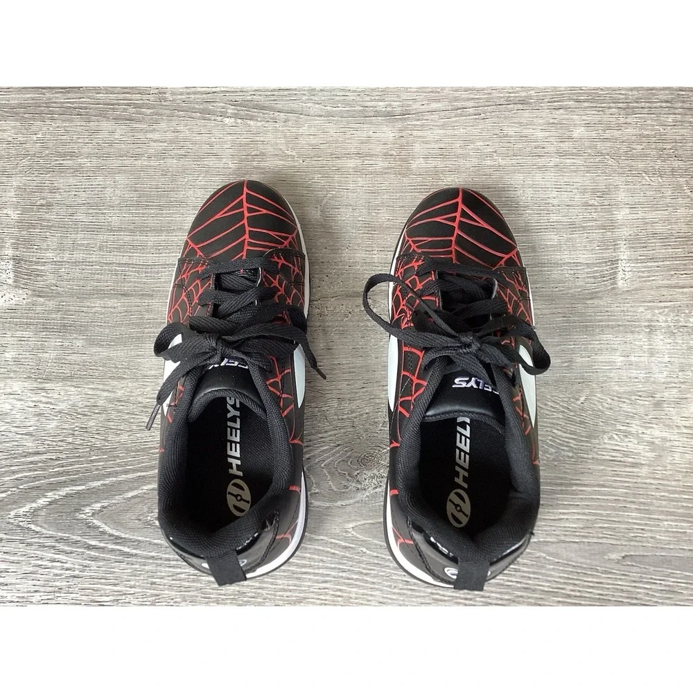 HEELYS MARVEL MILES MORALES SPLIT SPIDERMAN Black Red White Youth SIZE 7